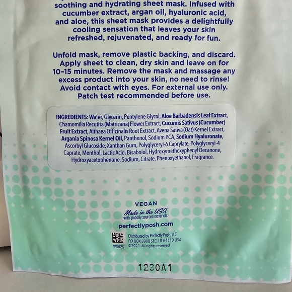 Perfectly Posh Stay Cool Sheet Masks - Picture 5 of 5